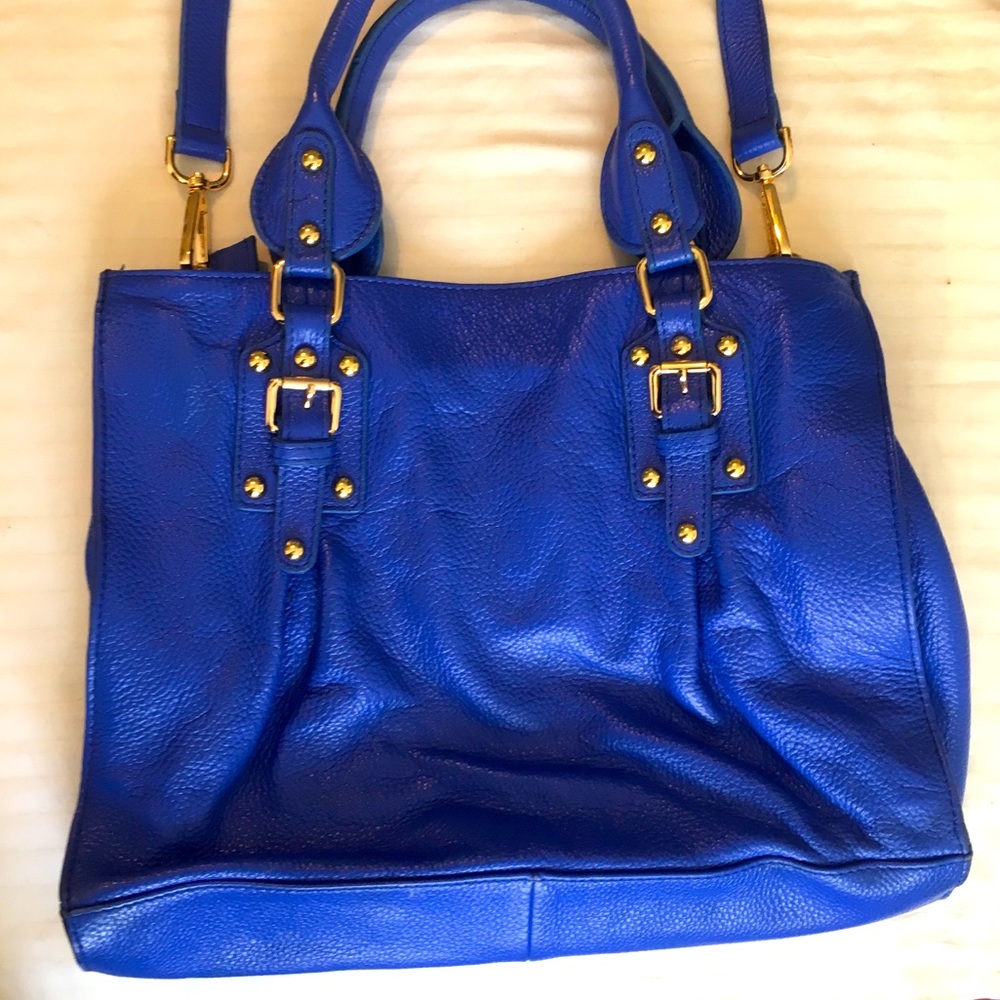 Terzetto Genuine Pebbled Leather Convertible Tote